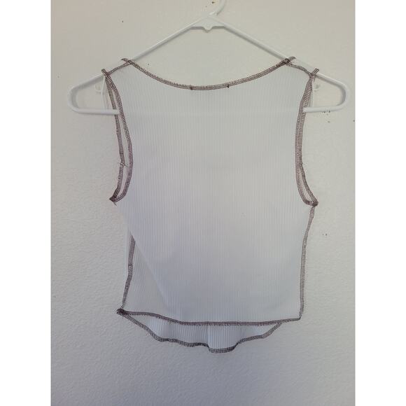 Gaze Women's White Tank Top‎ size XS #14 - Picture 2 of 3